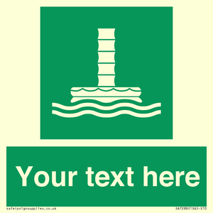 Custom sign safe condition Evacuation chute 